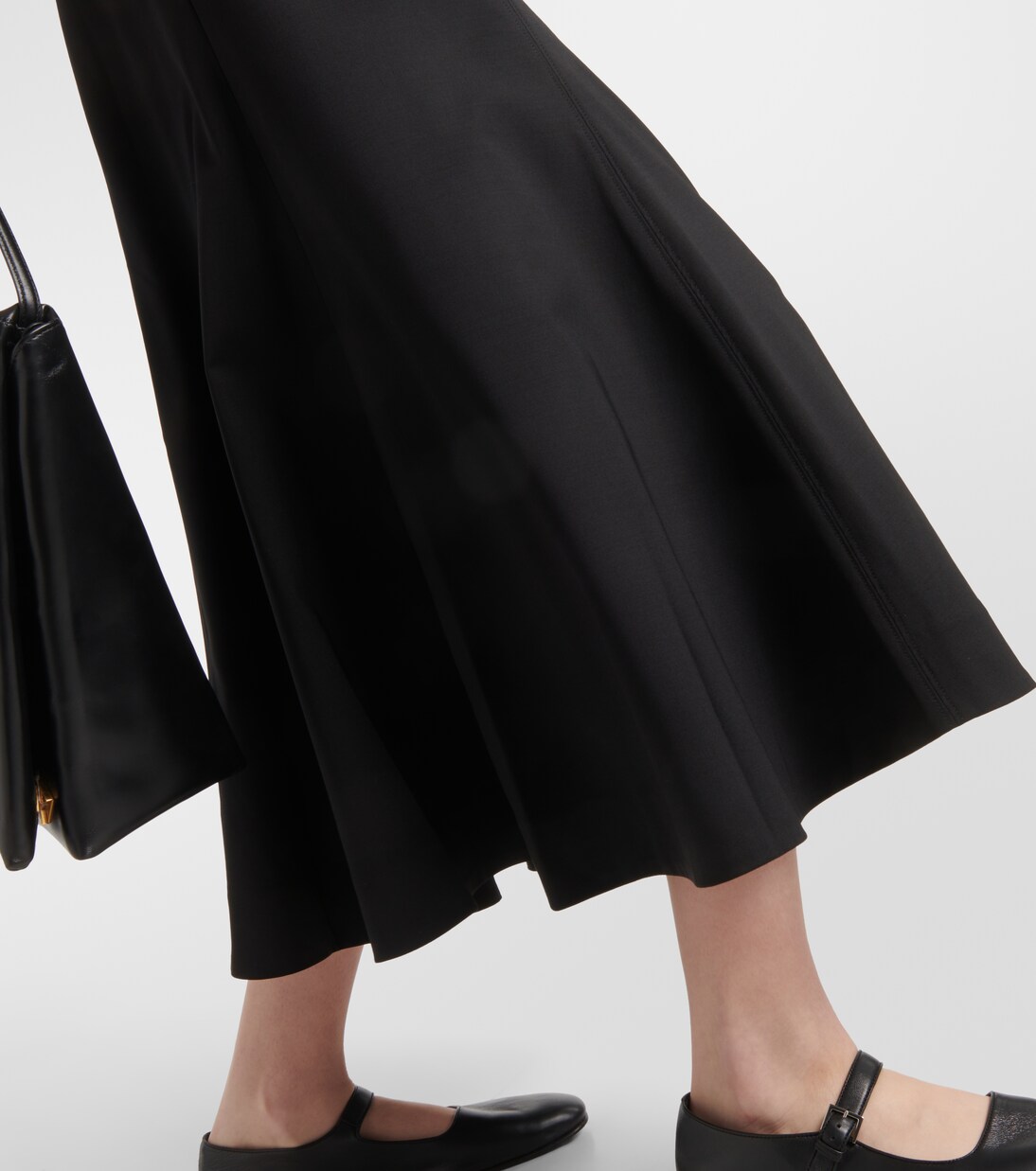 Wool-blend midi skirt | CO
