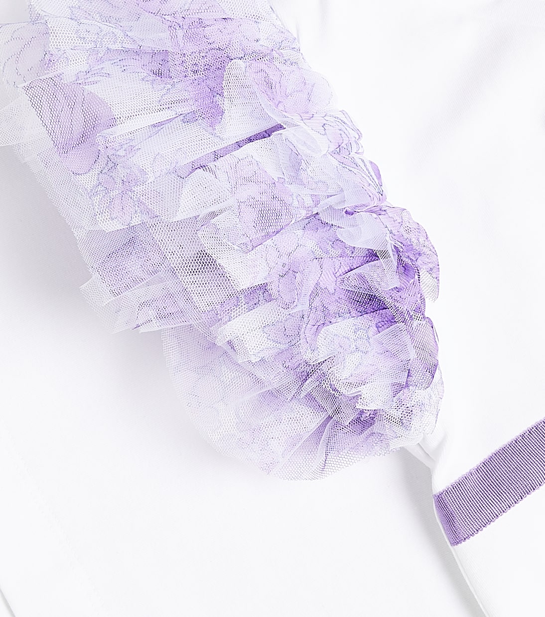 Ruffled cotton-blend top | Monnalisa