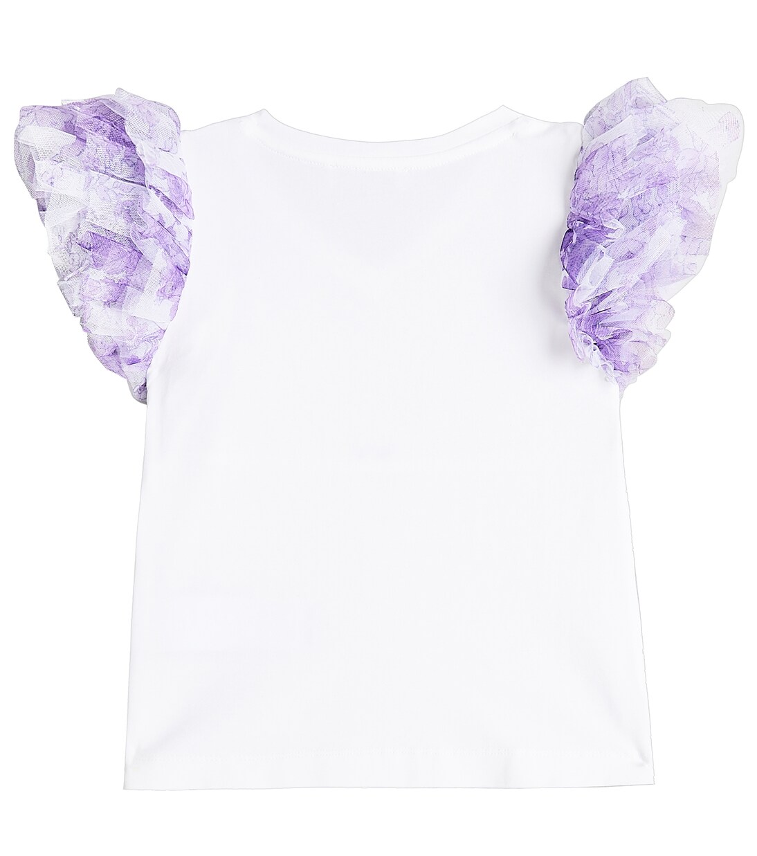 Ruffled cotton-blend top | Monnalisa