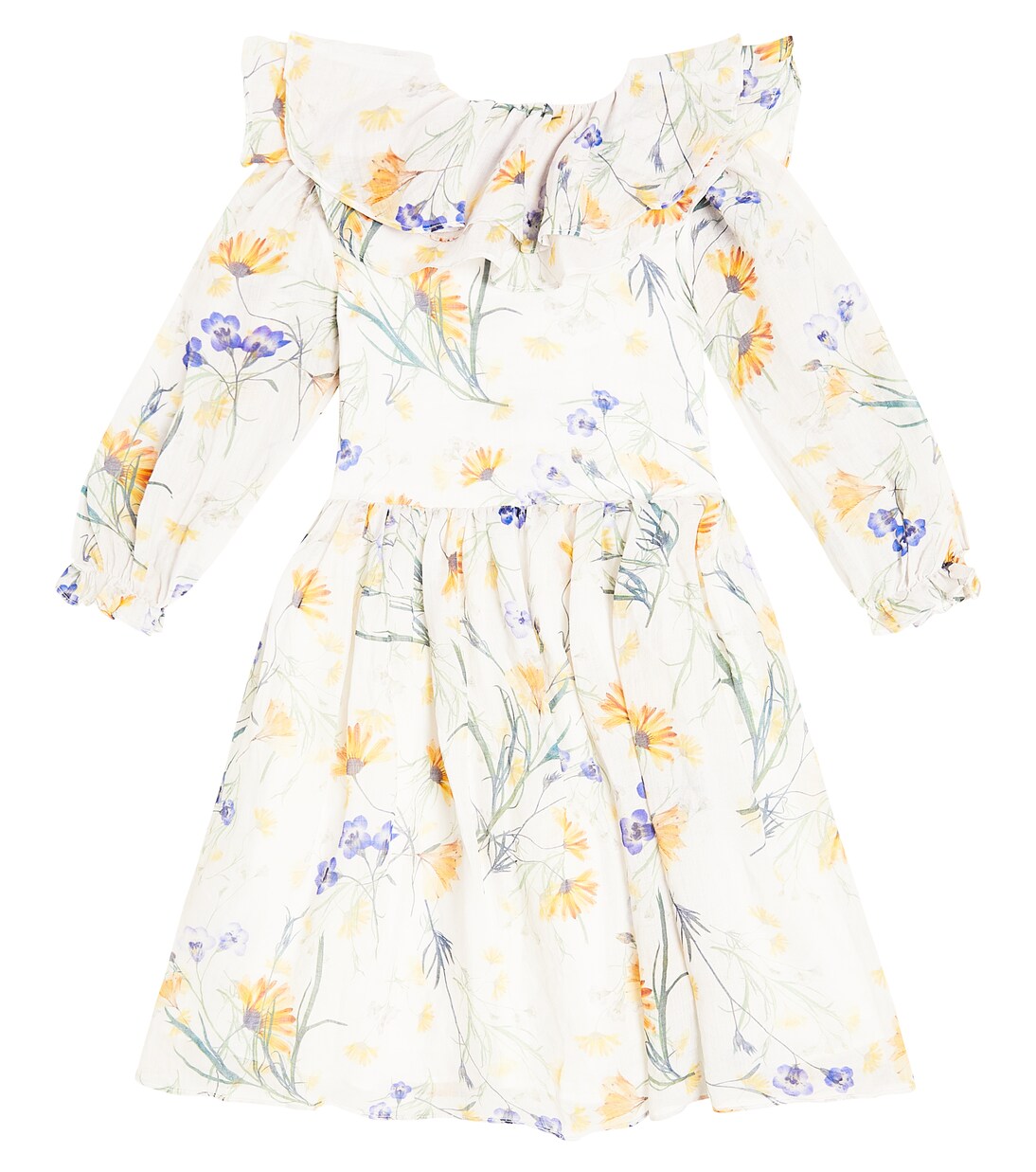 Ruffled floral linen dress | Petite Amalie  