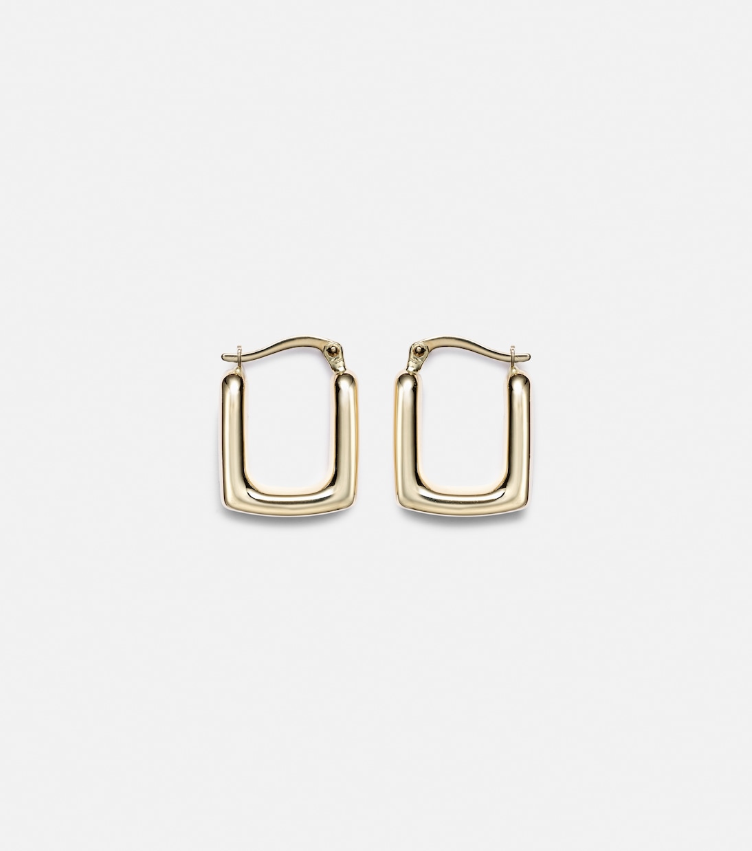 Squared Off 14kt gold hoop earrings | Stone and Strand