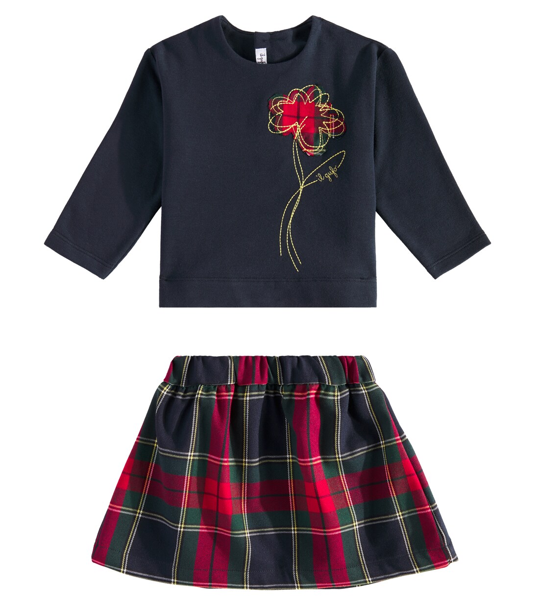 Checked top and skirt set | Il Gufo