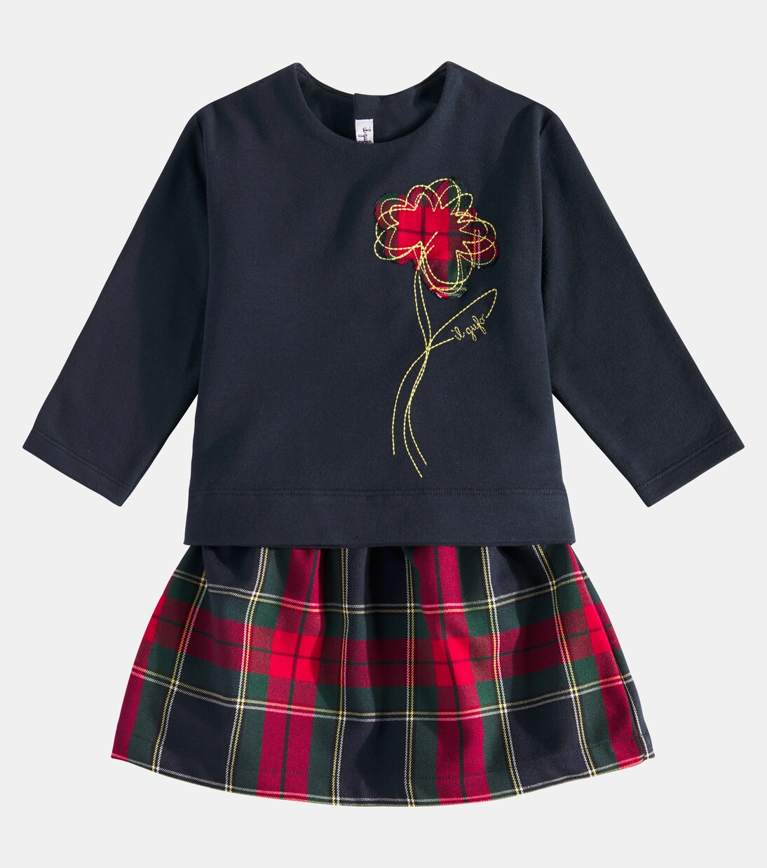 Checked top and skirt set | Il Gufo