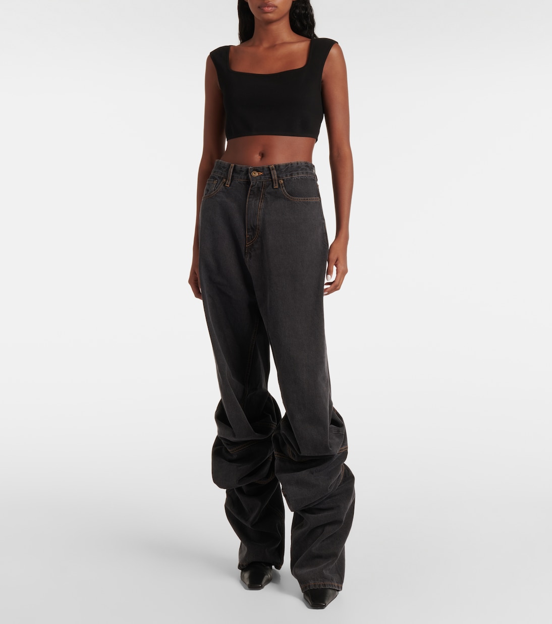 Wide-Leg Jeans Evergreen Draped Cuff | Y/Project