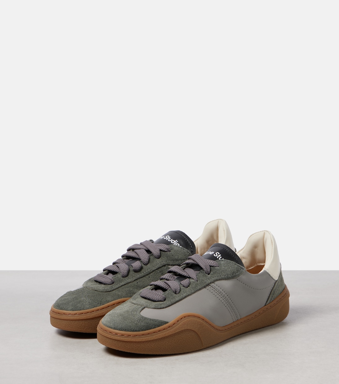 Baskets Bars en cuir et daim | Acne Studios