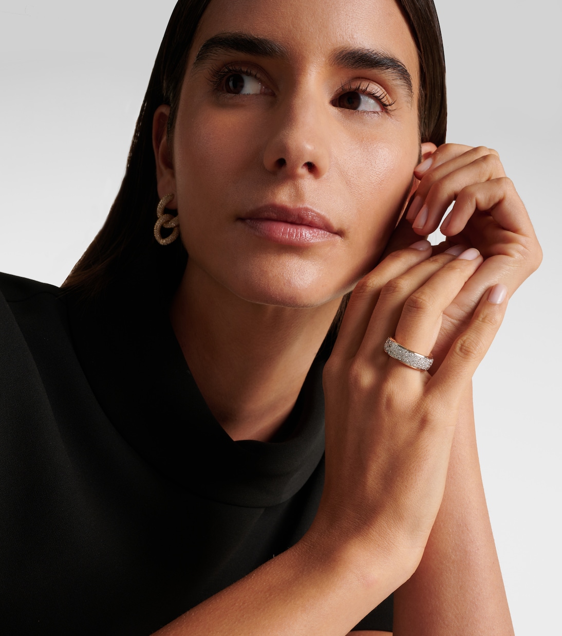 Iconica 18kt rose gold ring with diamonds | Pomellato