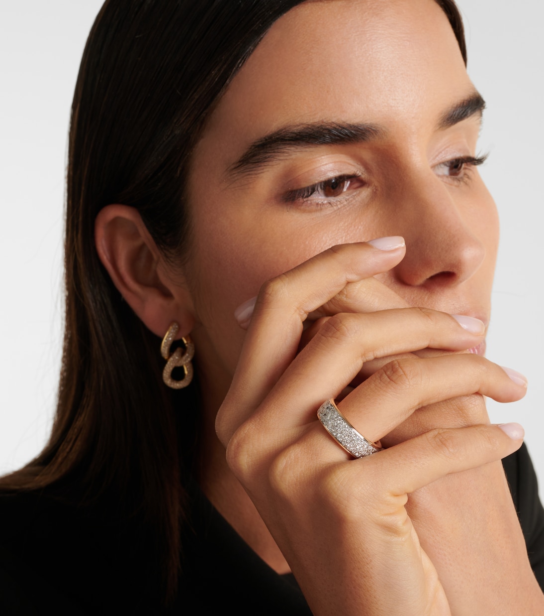 Iconica 18kt rose gold ring with diamonds | Pomellato