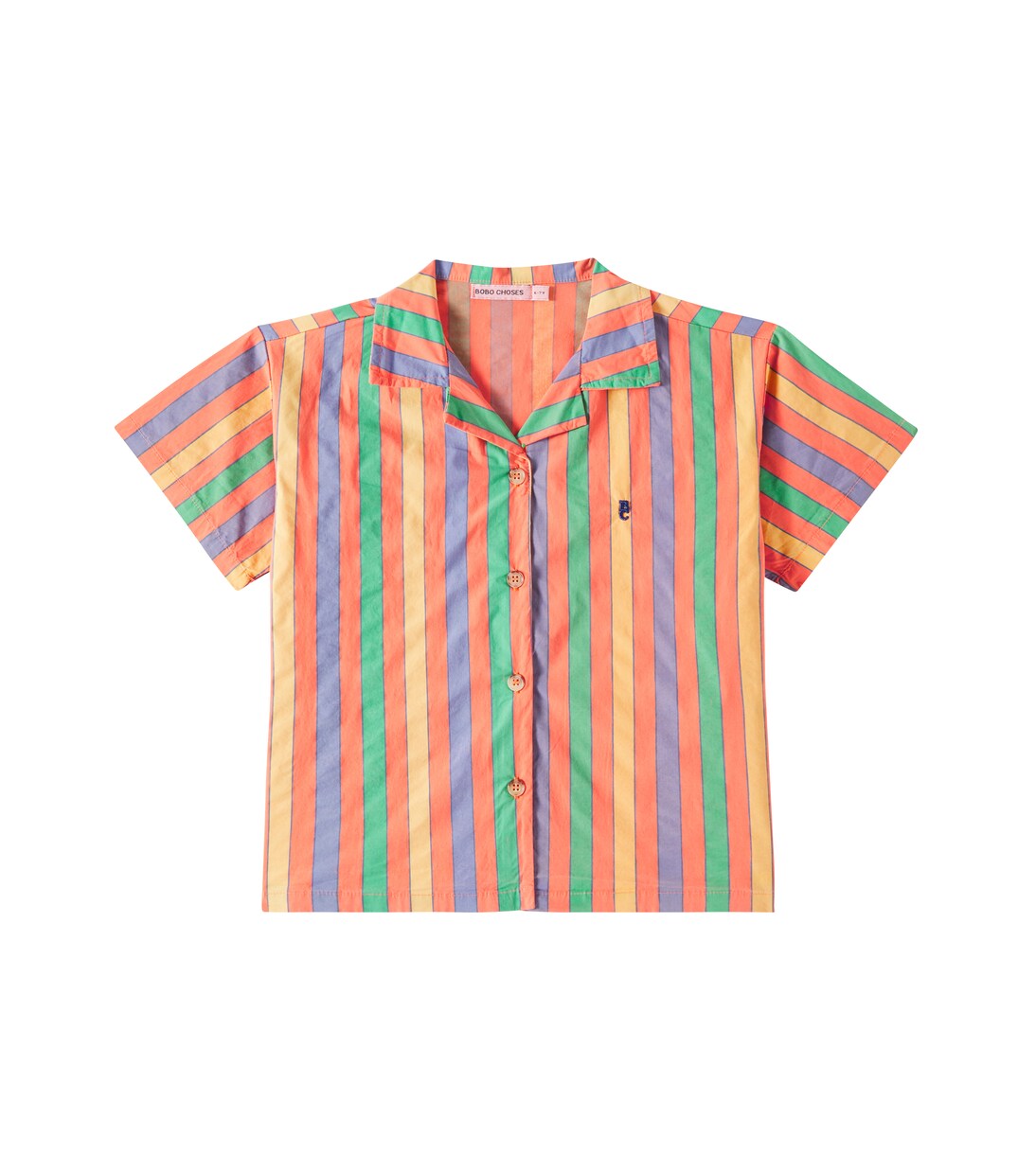 Striped cotton-blend shirt | Bobo Choses