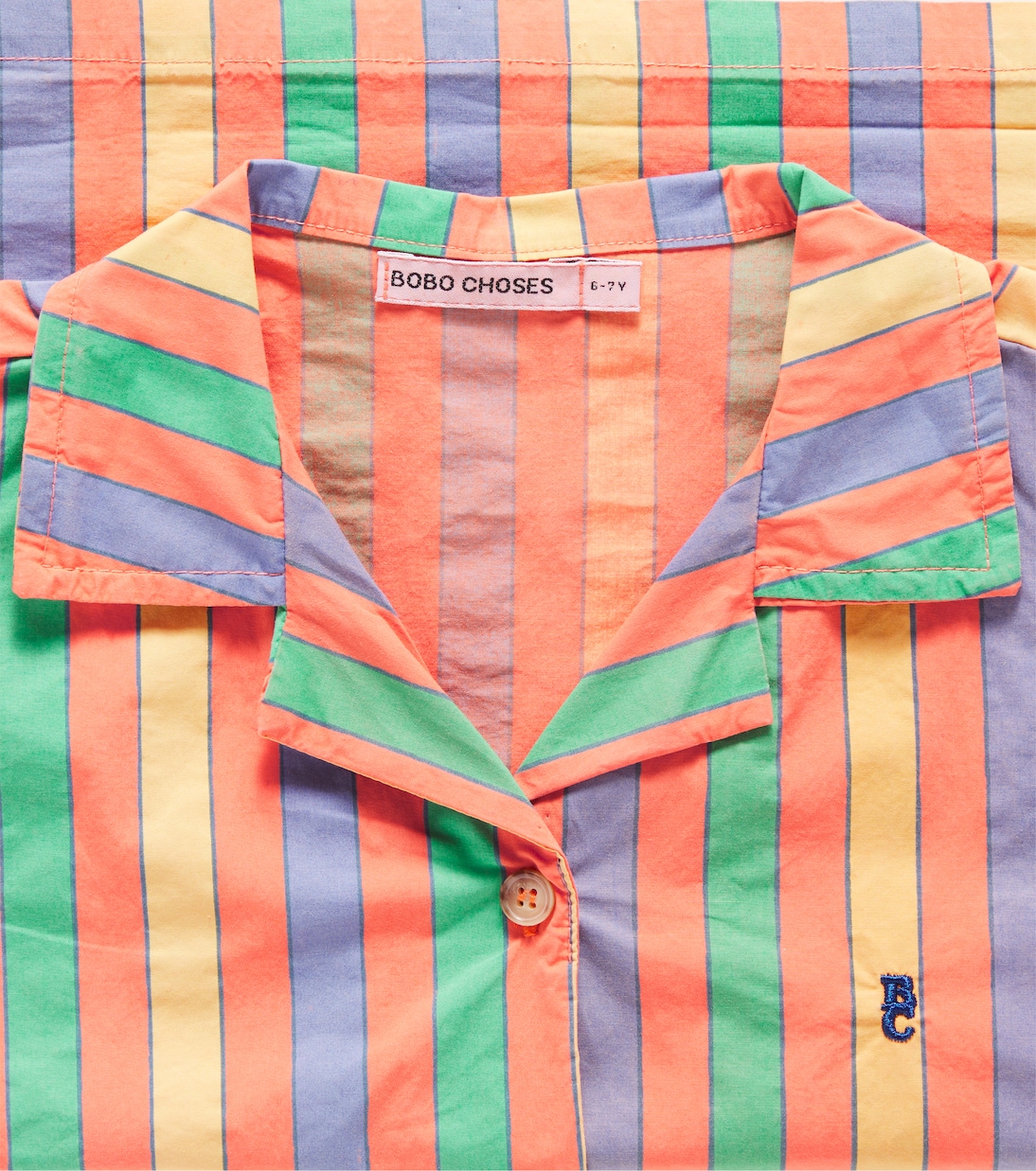 Striped cotton-blend shirt | Bobo Choses