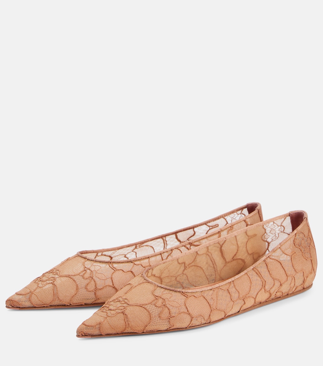 Barbara lace ballet flats | Amina Muaddi