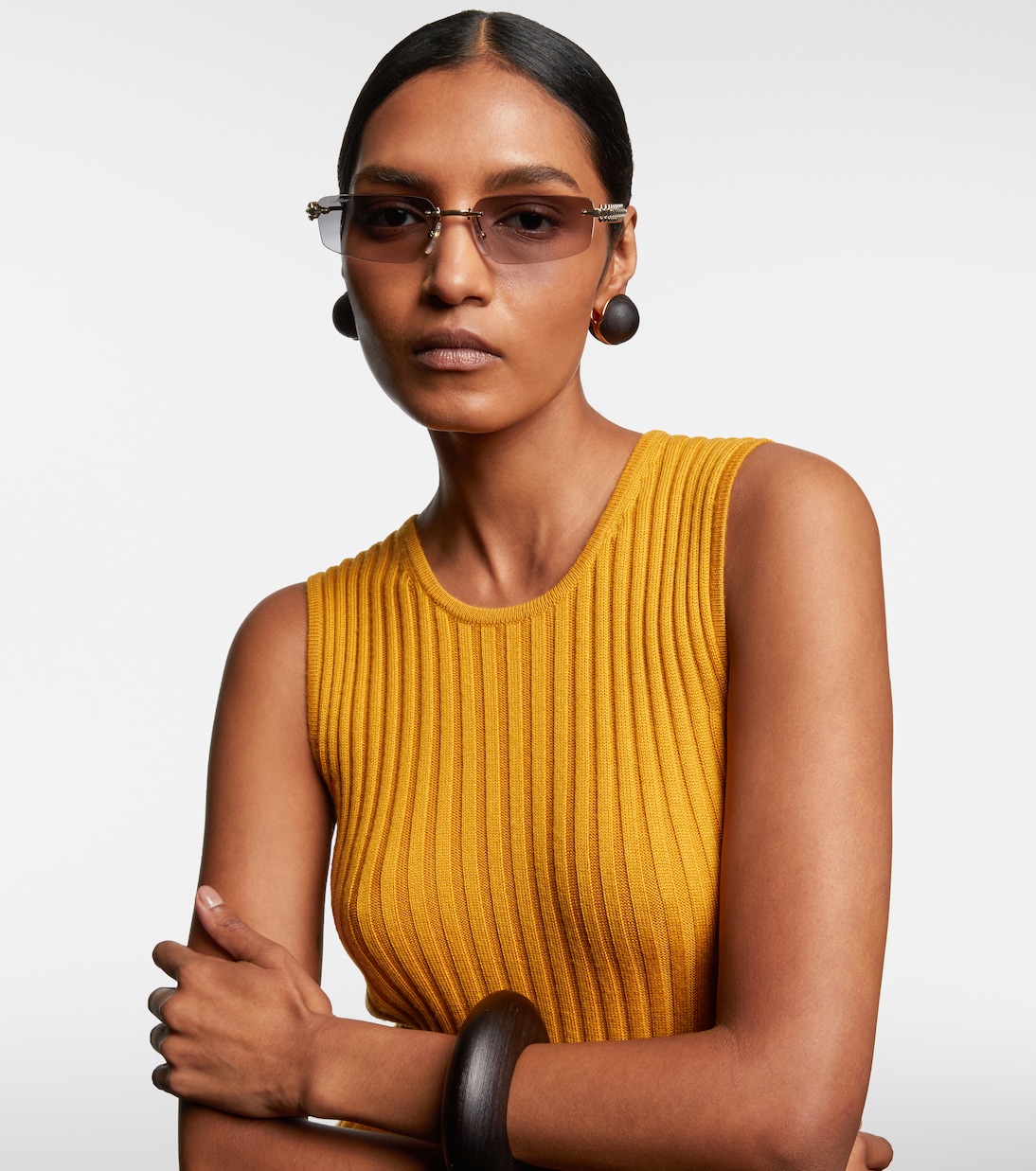 Clash De Cartier rectangular sunglasses | Cartier Eyewear Collection