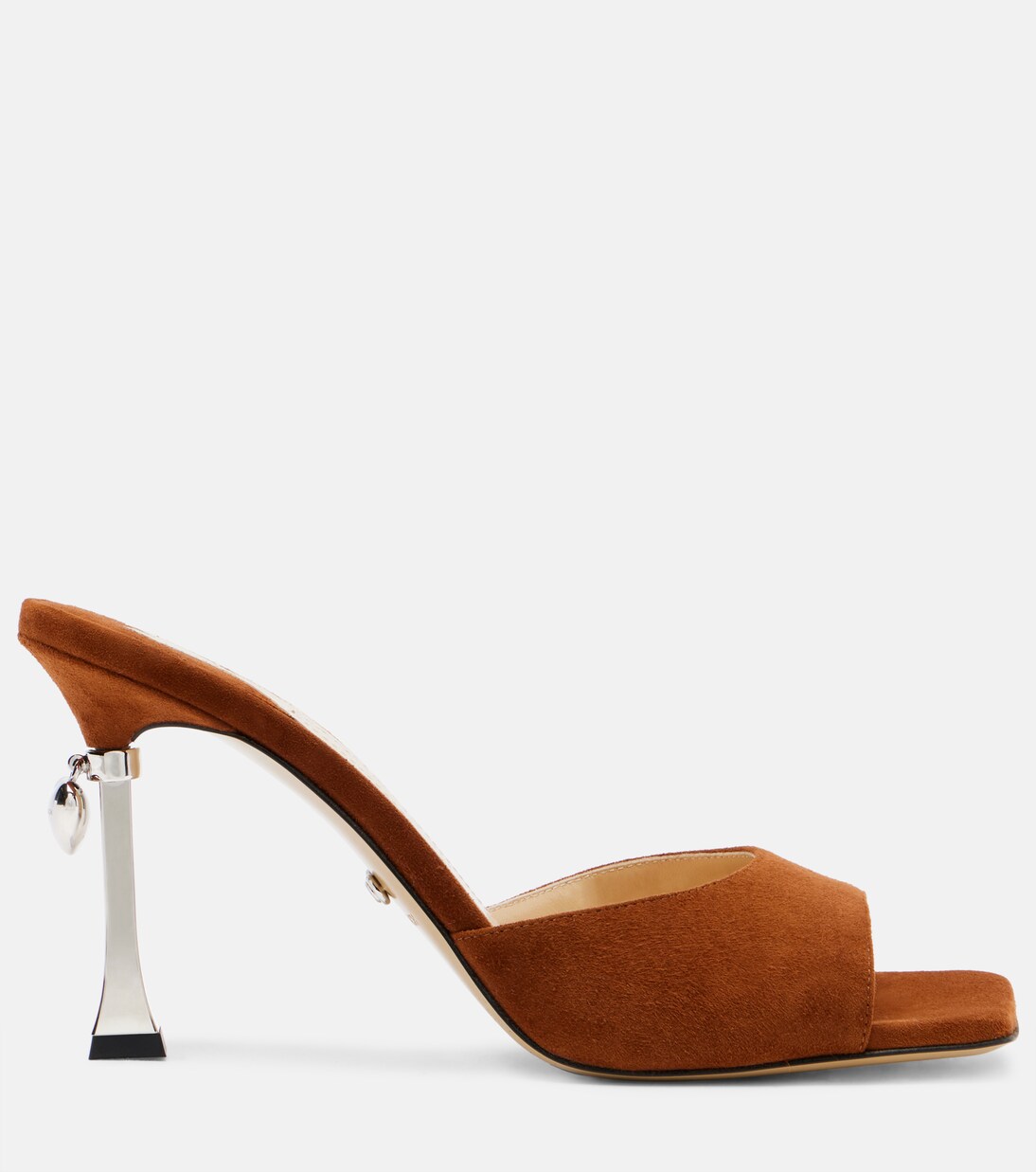 Pantoletten Puffy Heart Ring 95 aus Veloursleder | Mach & Mach