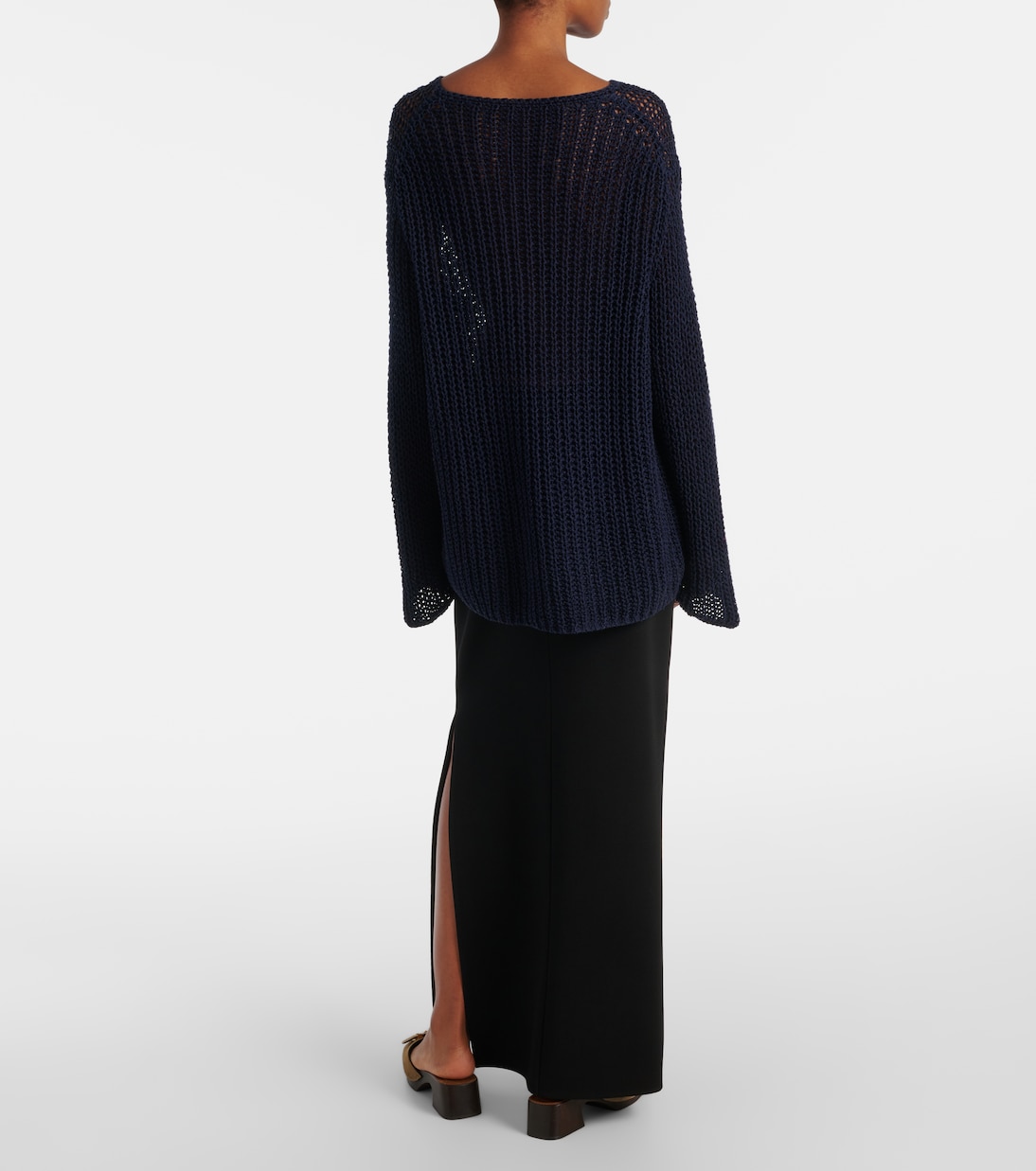 Elowen open-knit cotton-blend sweater | Khaite