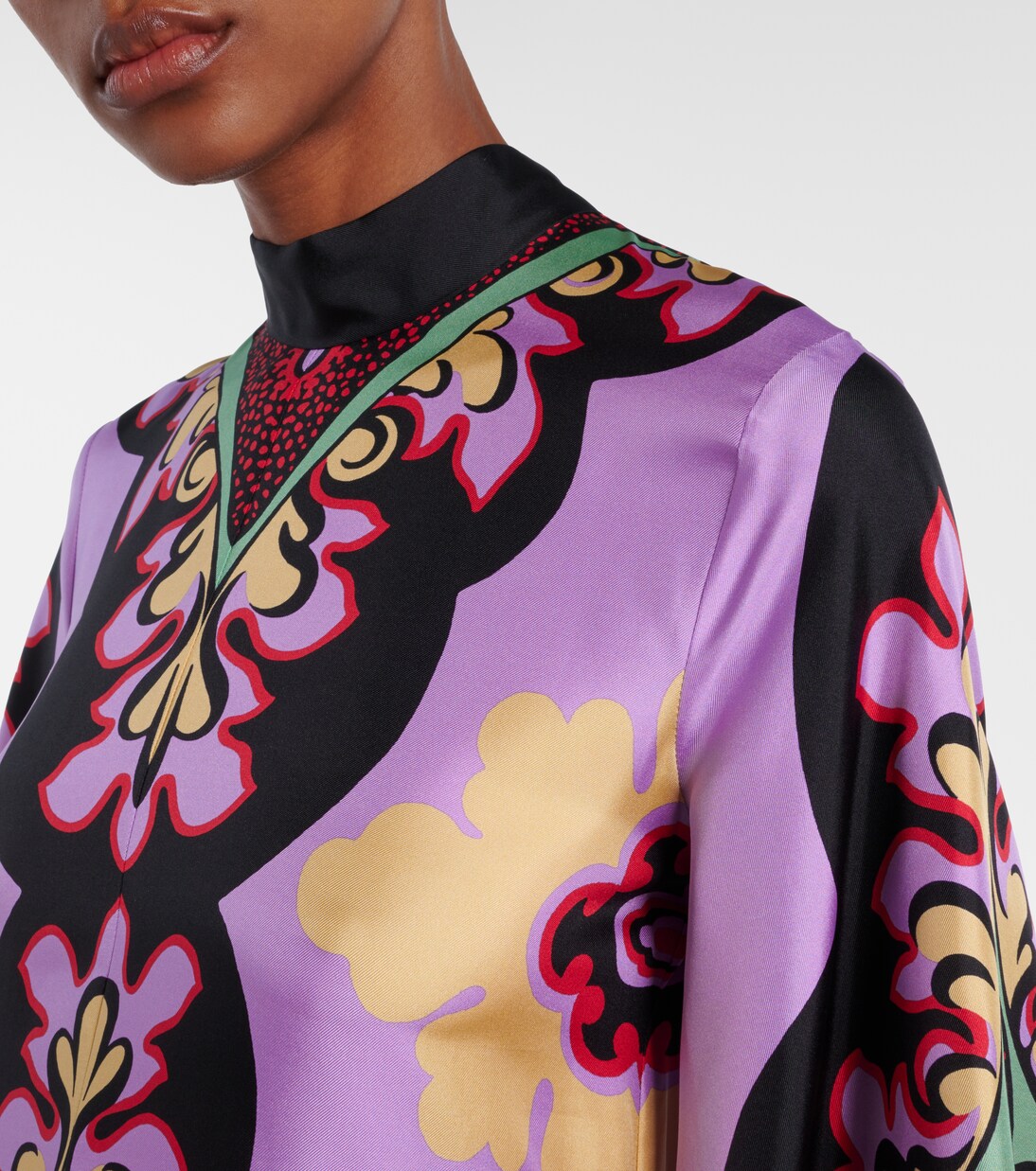 Maxikleid Palazzo Placée aus Seiden-Twill | La DoubleJ