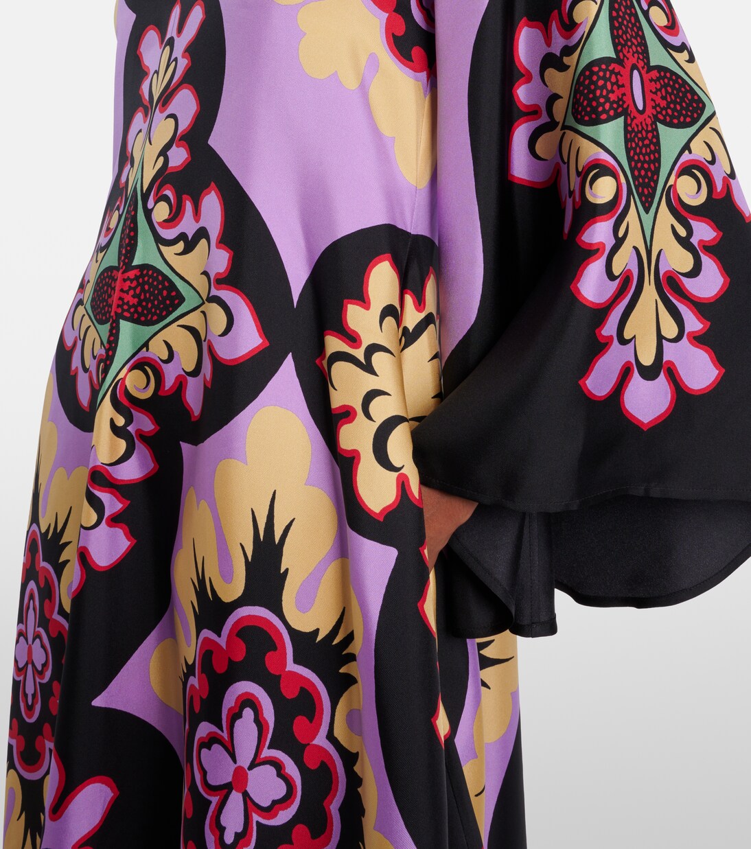 Maxikleid Palazzo Placée aus Seiden-Twill | La DoubleJ