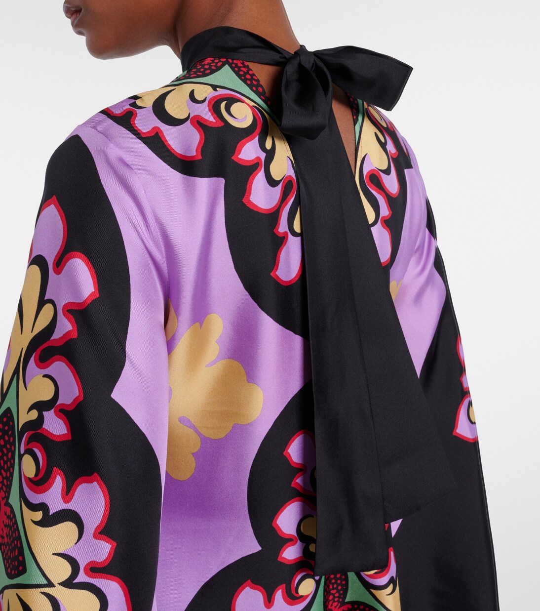 Maxikleid Palazzo Placée aus Seiden-Twill | La DoubleJ