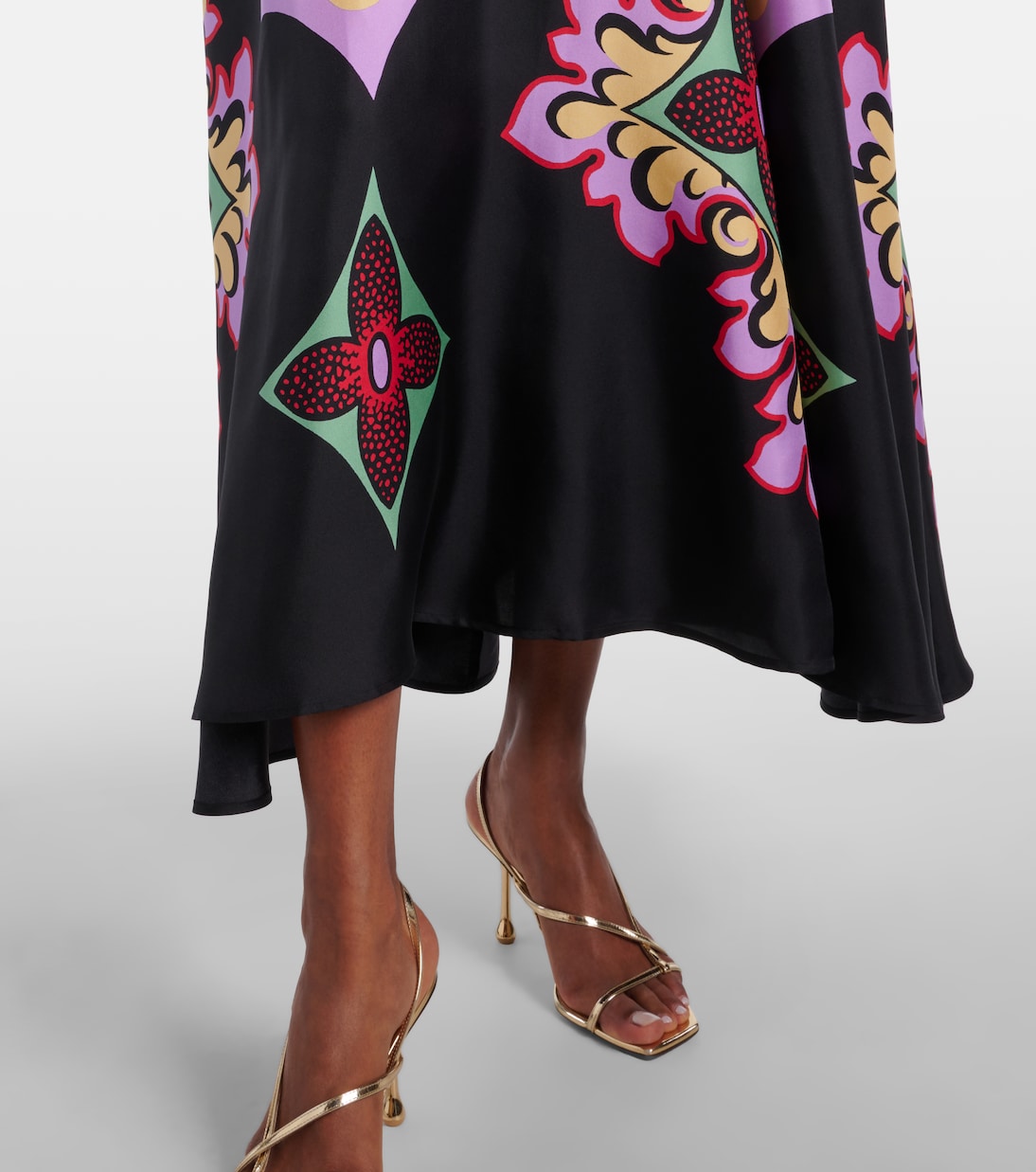 Maxikleid Palazzo Placée aus Seiden-Twill | La DoubleJ