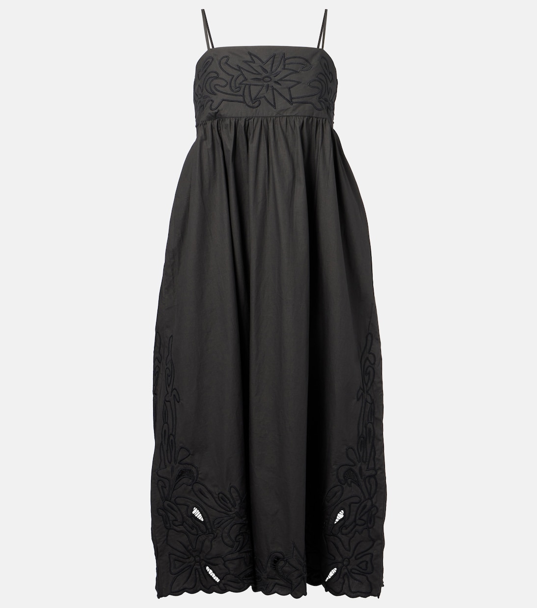 Robe brodée en coton à fleurs | Juliet Dunn