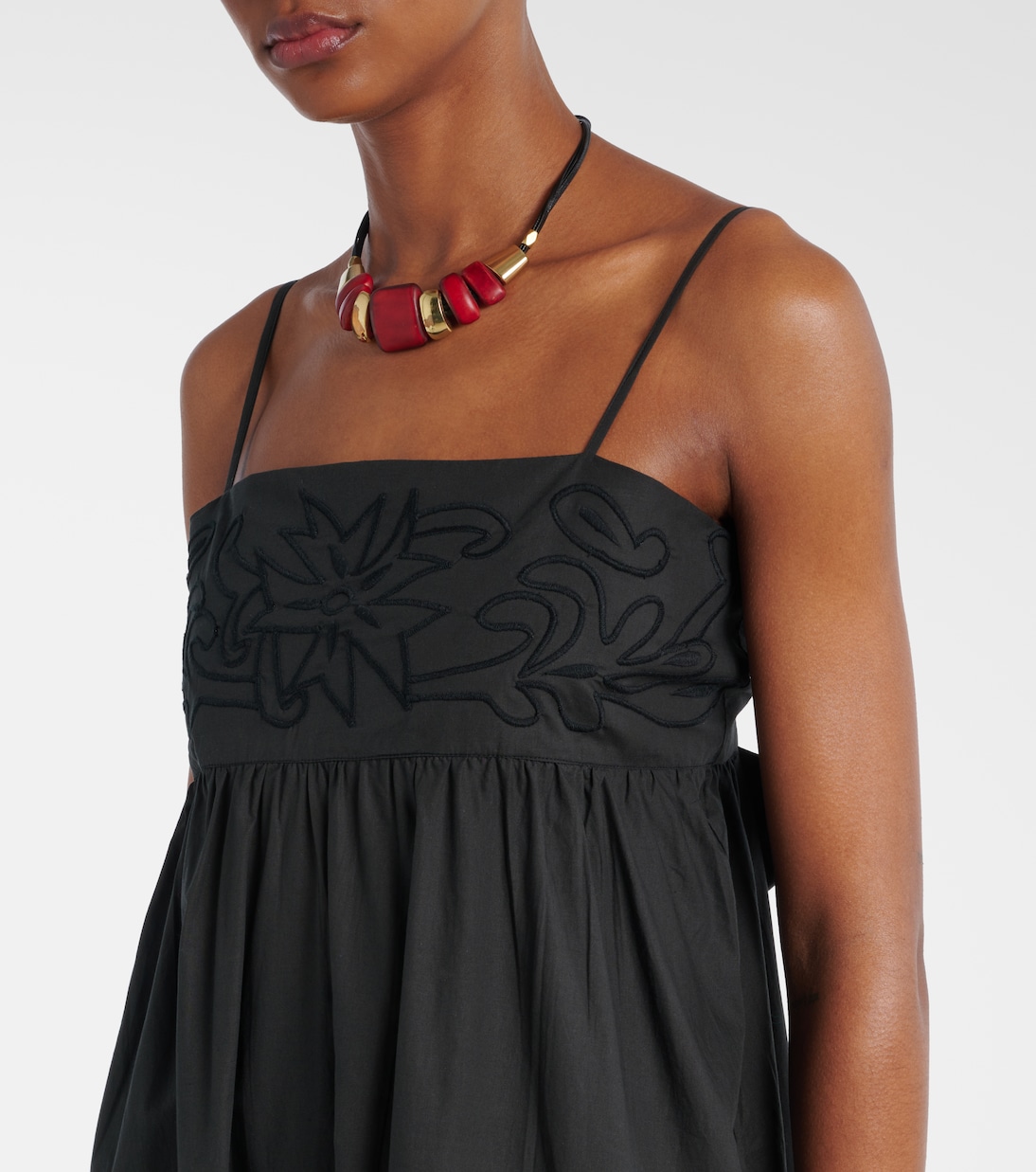 Robe brodée en coton à fleurs | Juliet Dunn