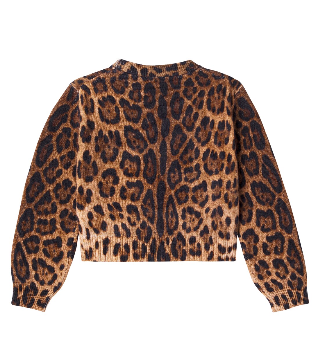DG leopard-print wool jacquard sweater | Dolce&Gabbana Kids