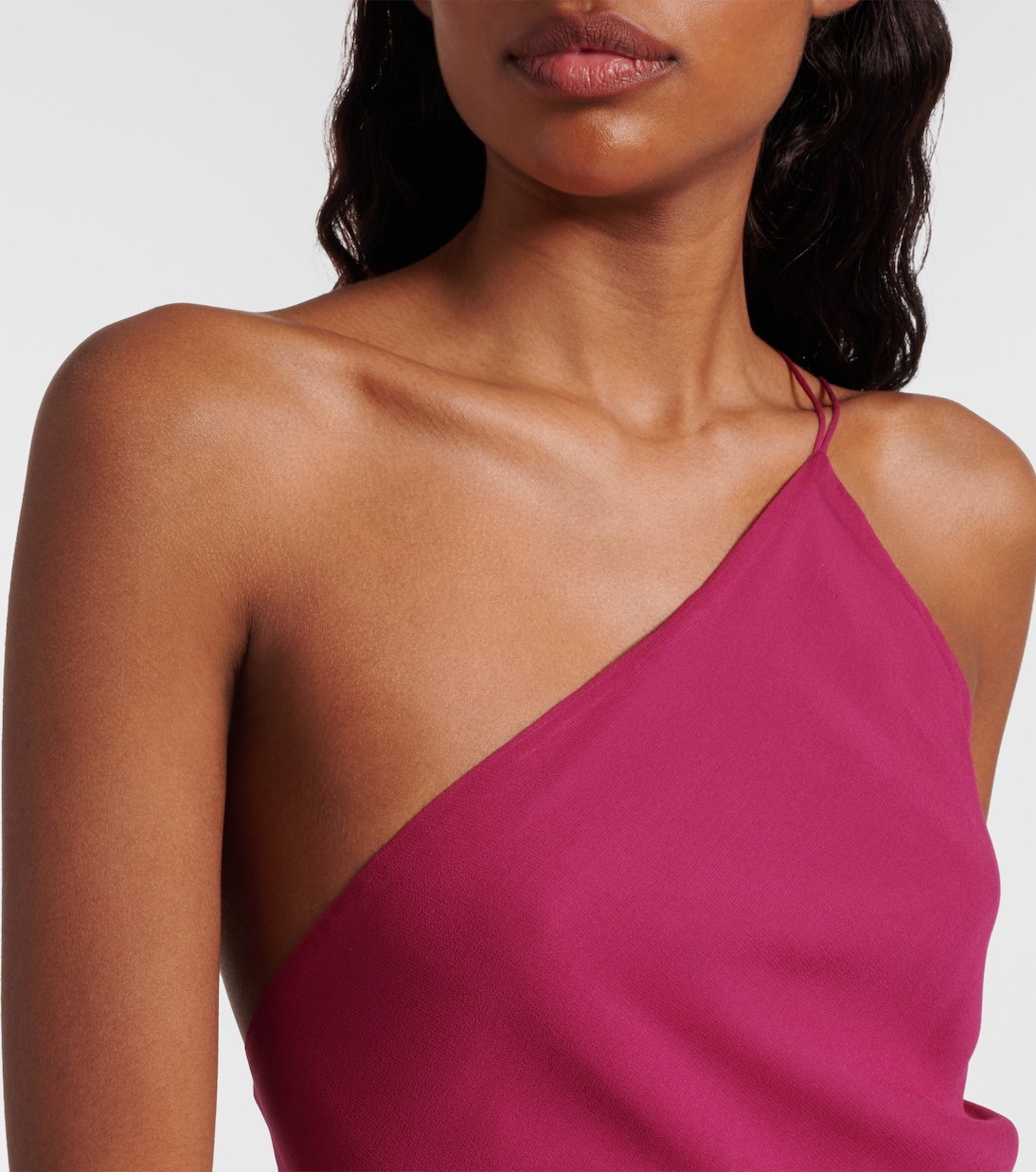 One-shoulder ruffled silk gown | The Sei