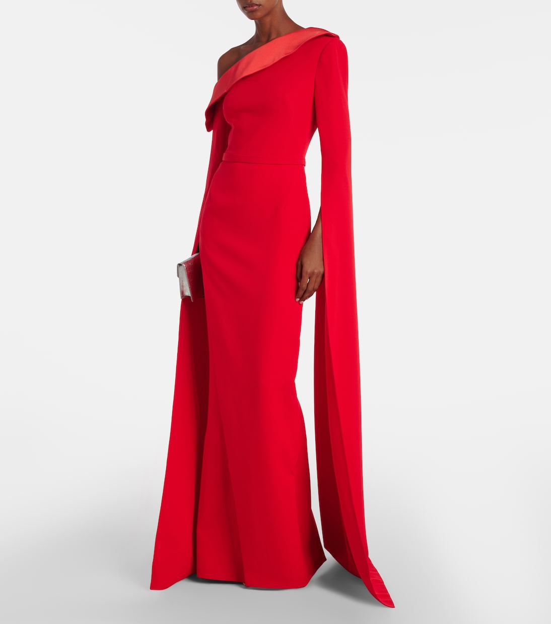Rinoa caped crépe gown | Safiyaa