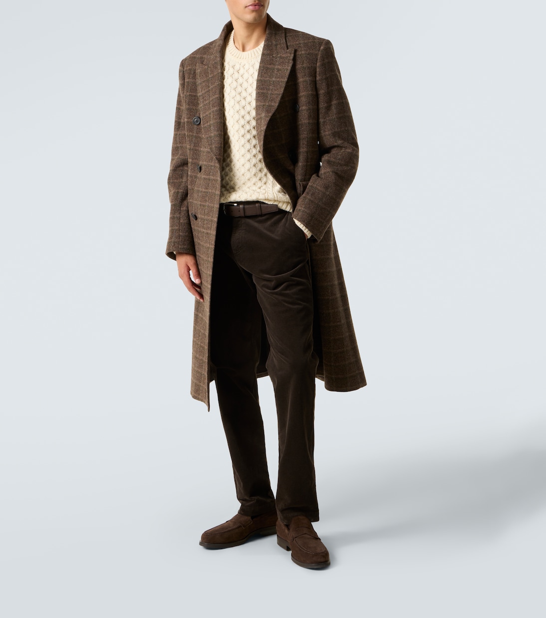 Corduroy cotton straight pants | Sunspel