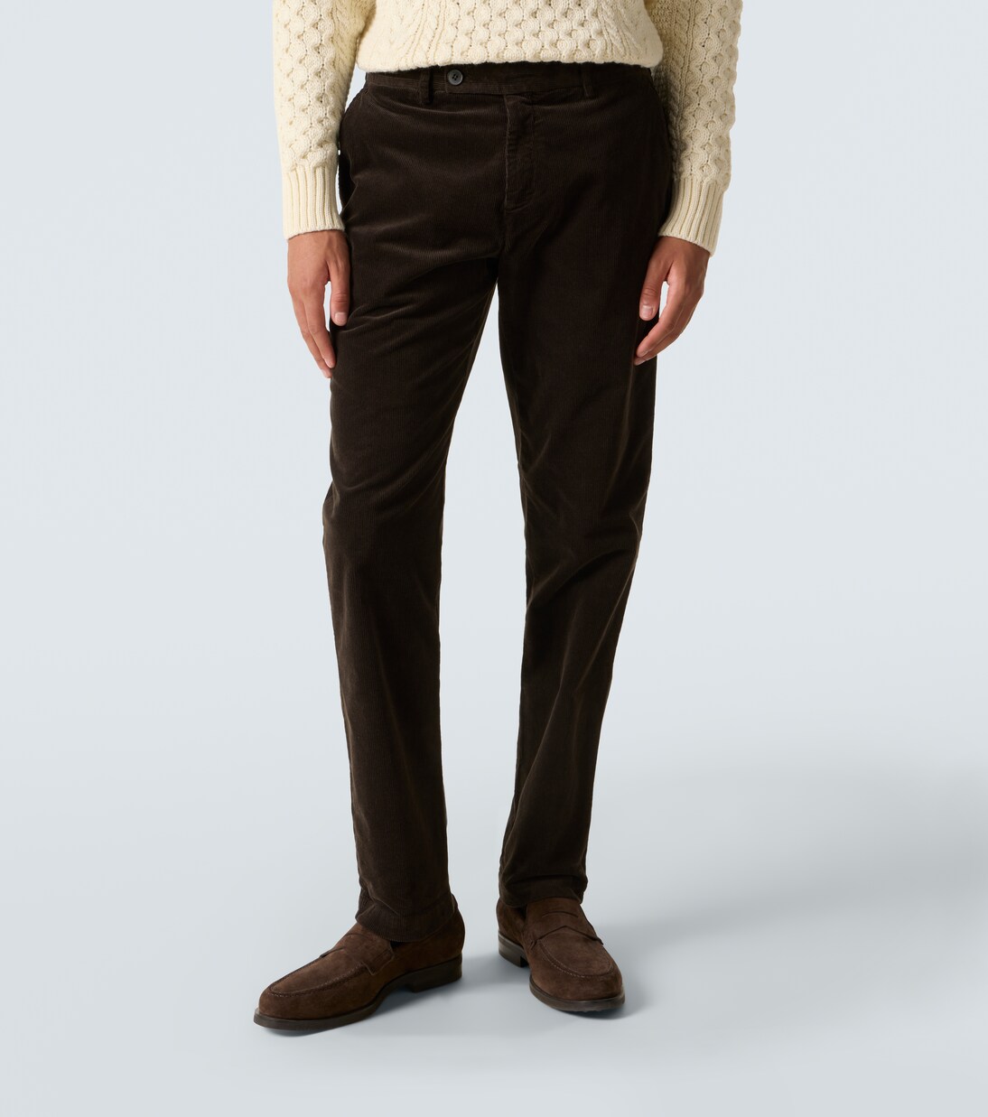 Corduroy cotton straight pants | Sunspel