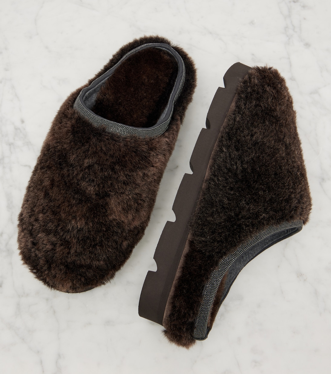 Slip-Ons Monili aus Shearling | Brunello Cucinelli