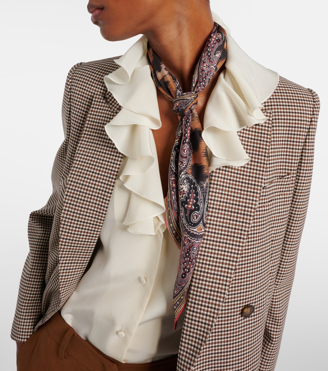 Rombetto leopard-print silk scarf | Etro
