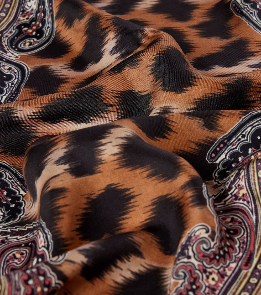Rombetto leopard-print silk scarf | Etro