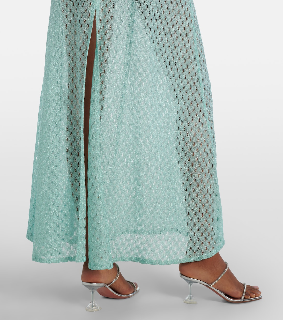 Open-knit lamé maxi dress | Missoni