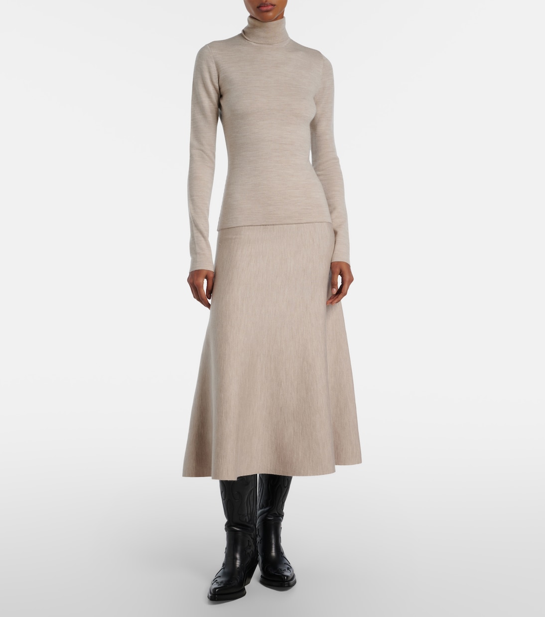 Wool, cashmere, and silk turtleneck top | Gabriela Hearst