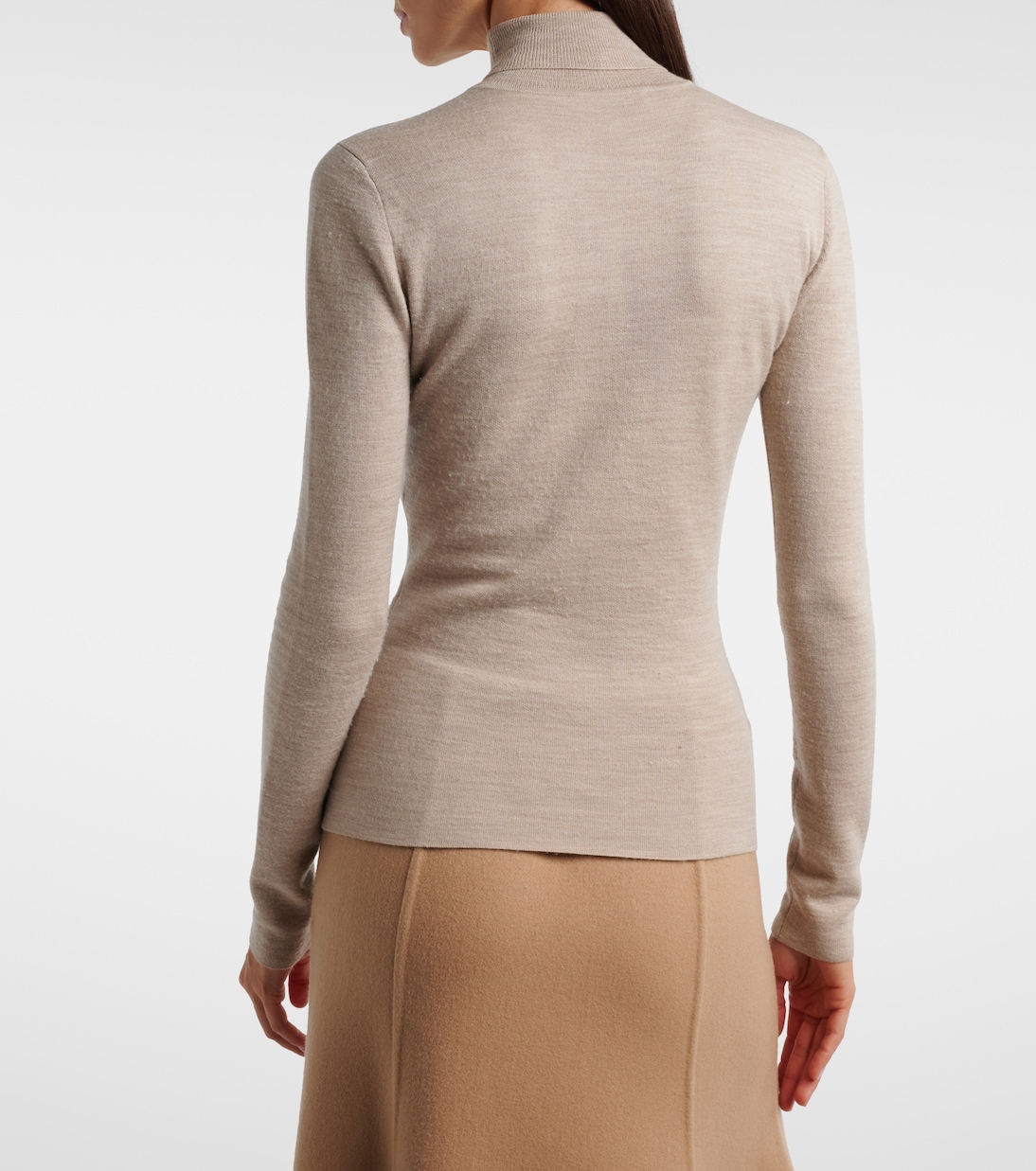 Wool, cashmere, and silk turtleneck top | Gabriela Hearst
