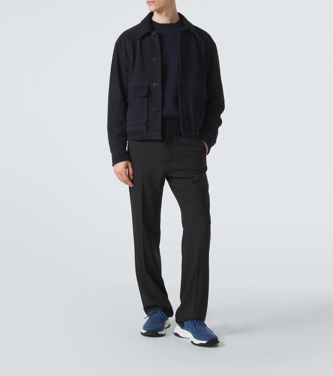 Zapatillas Shadow de punto con piel | Berluti