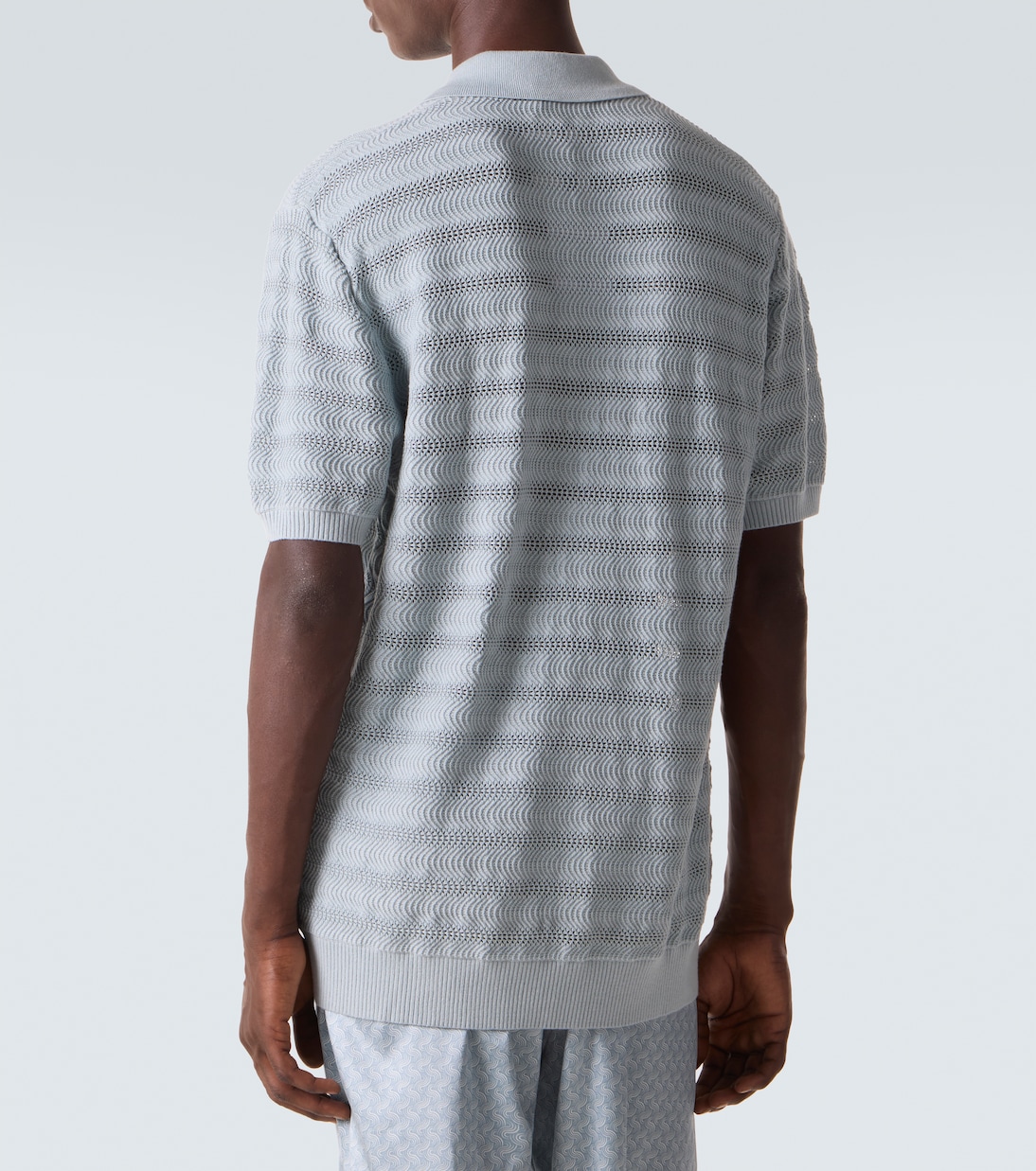 Vidal cotton jacquard polo shirt | Frescobol Carioca