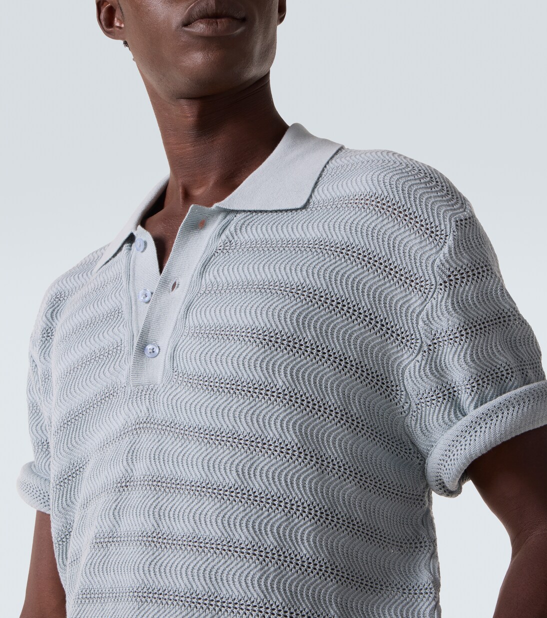 Vidal cotton jacquard polo shirt | Frescobol Carioca