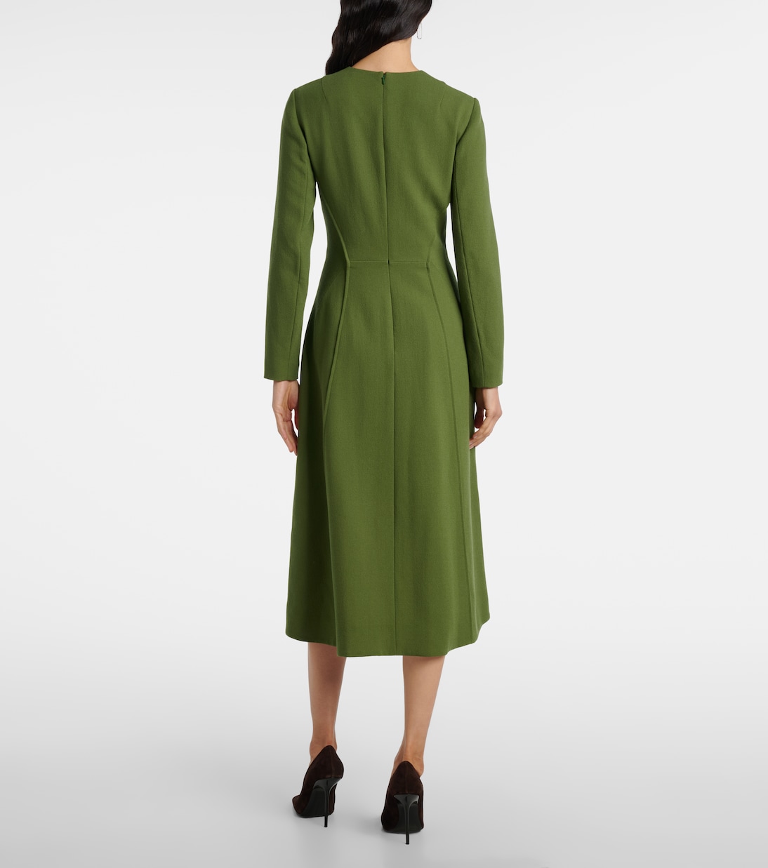 Midikleid Collison aus Woll-Crêpe | Emilia Wickstead