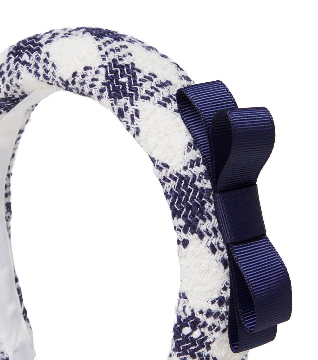 Checked bouclé headband | Self-Portrait Kids