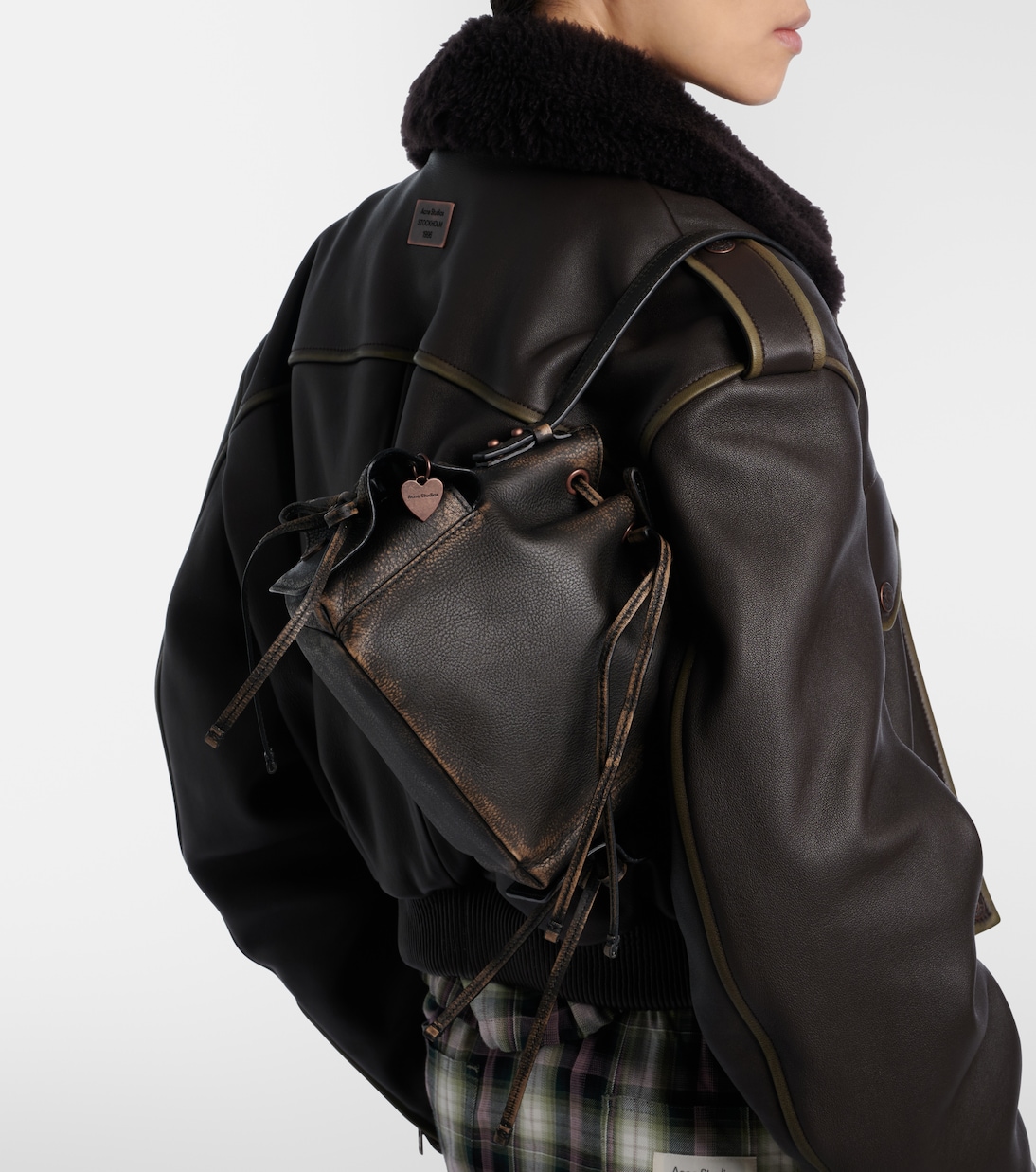 Leather bucket bag | Acne Studios