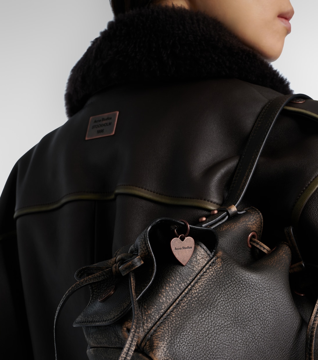 Leather bucket bag | Acne Studios