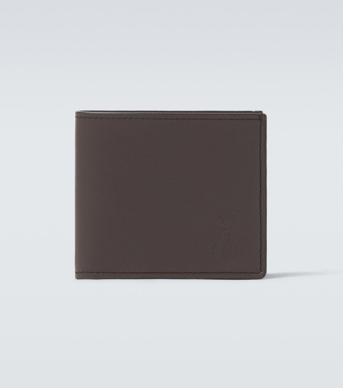 Cartera plegable de piel | Brunello Cucinelli