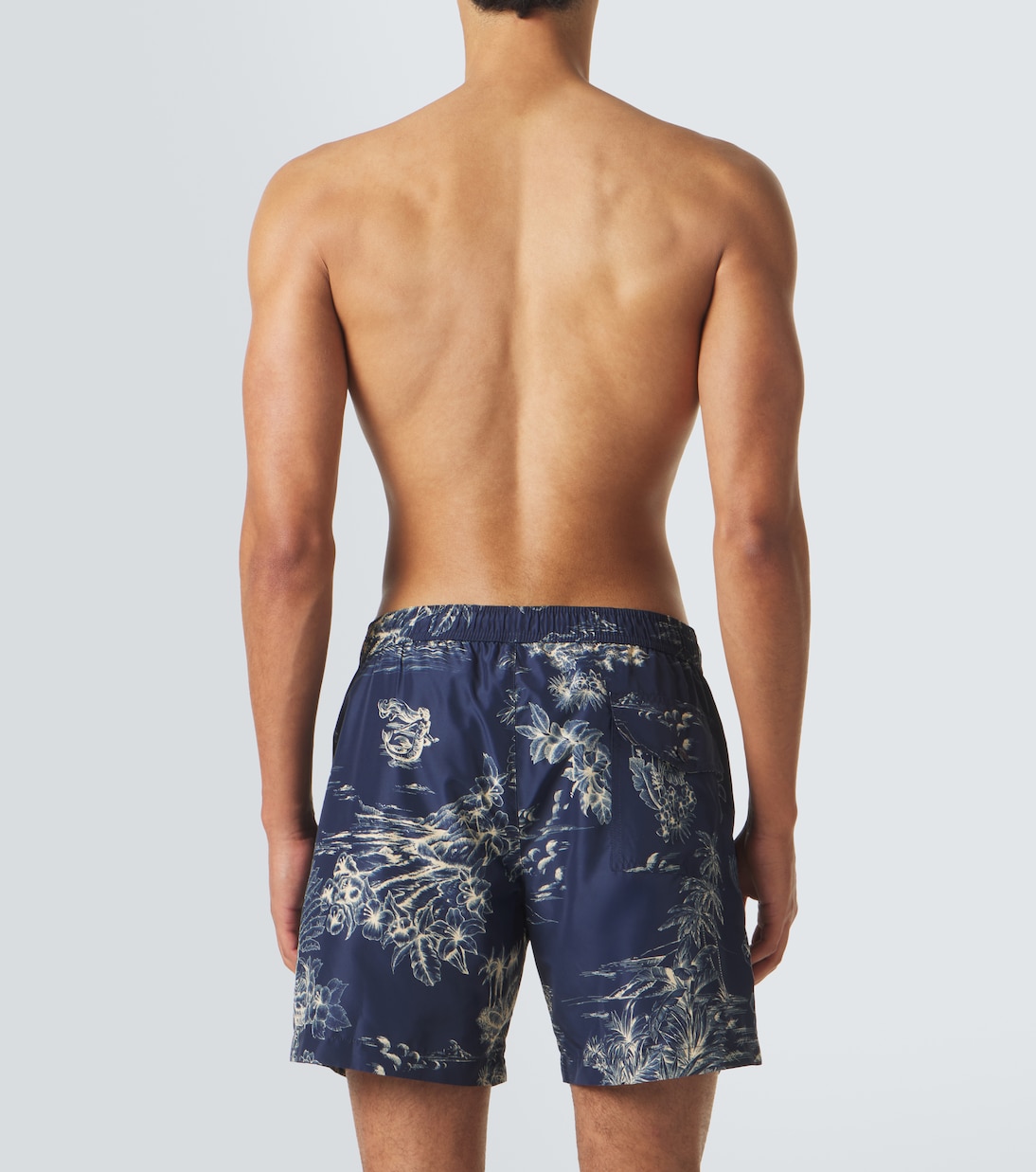 MONCLER フラワープリント水着 Archivio floral swim trunks in blue - Moncler | Mytheresa