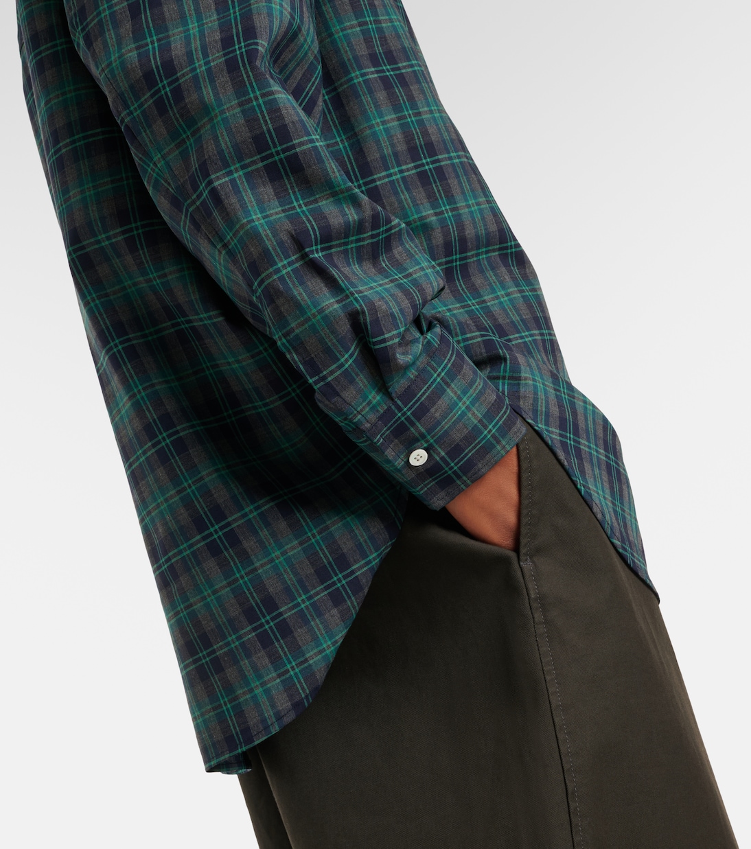 Checked oversized wool-blend shirt | Róhe