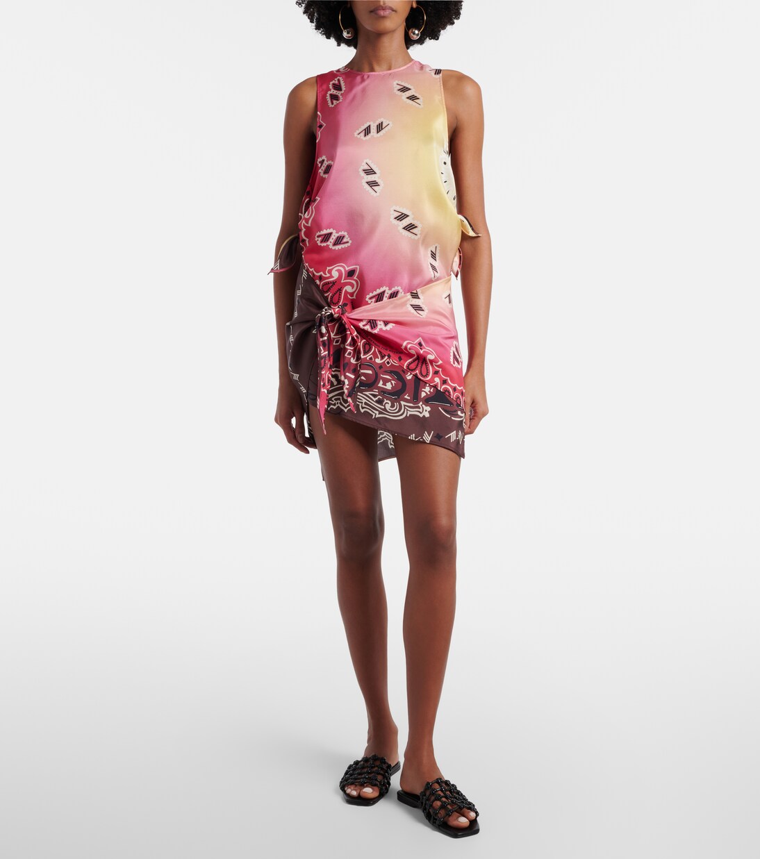 Printed silk minidress | The Attico