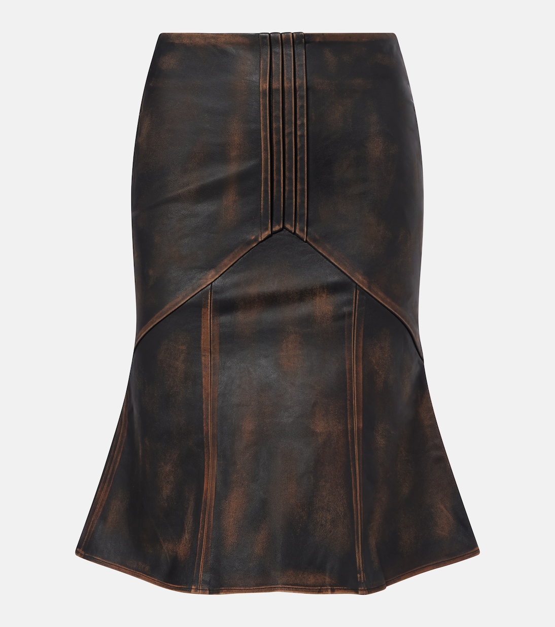 Leather midi skirt | Shushu/Tong