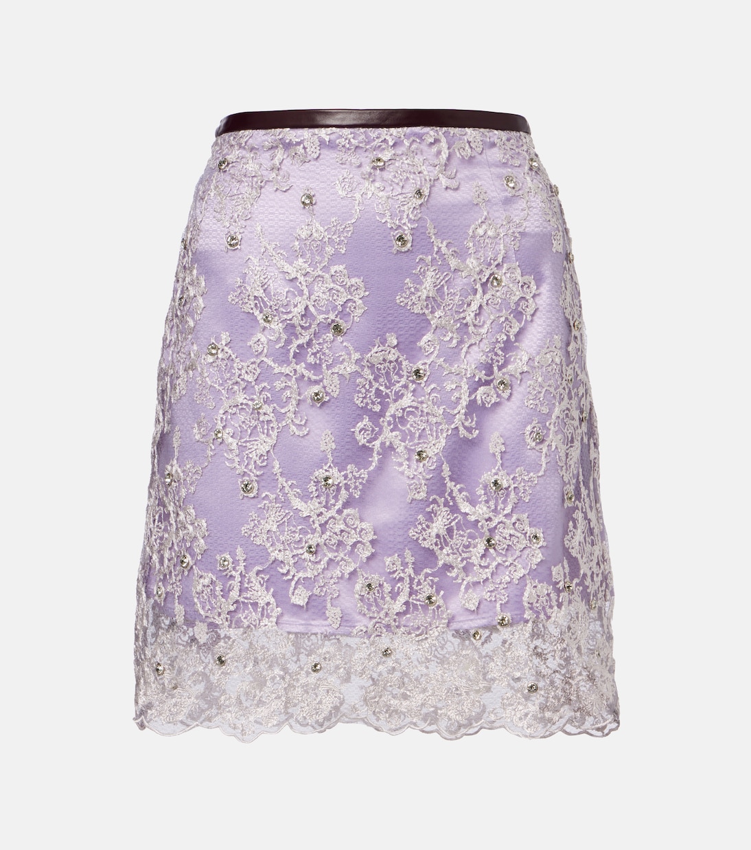 Embellished lace miniskirt | Jacques Wei