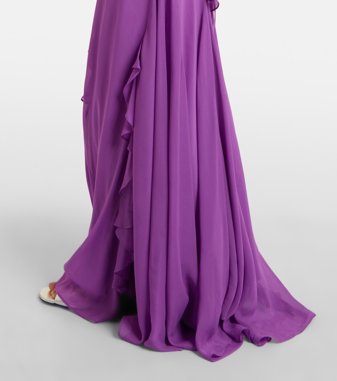 Mayara ruffled georgette gown | De La Vali