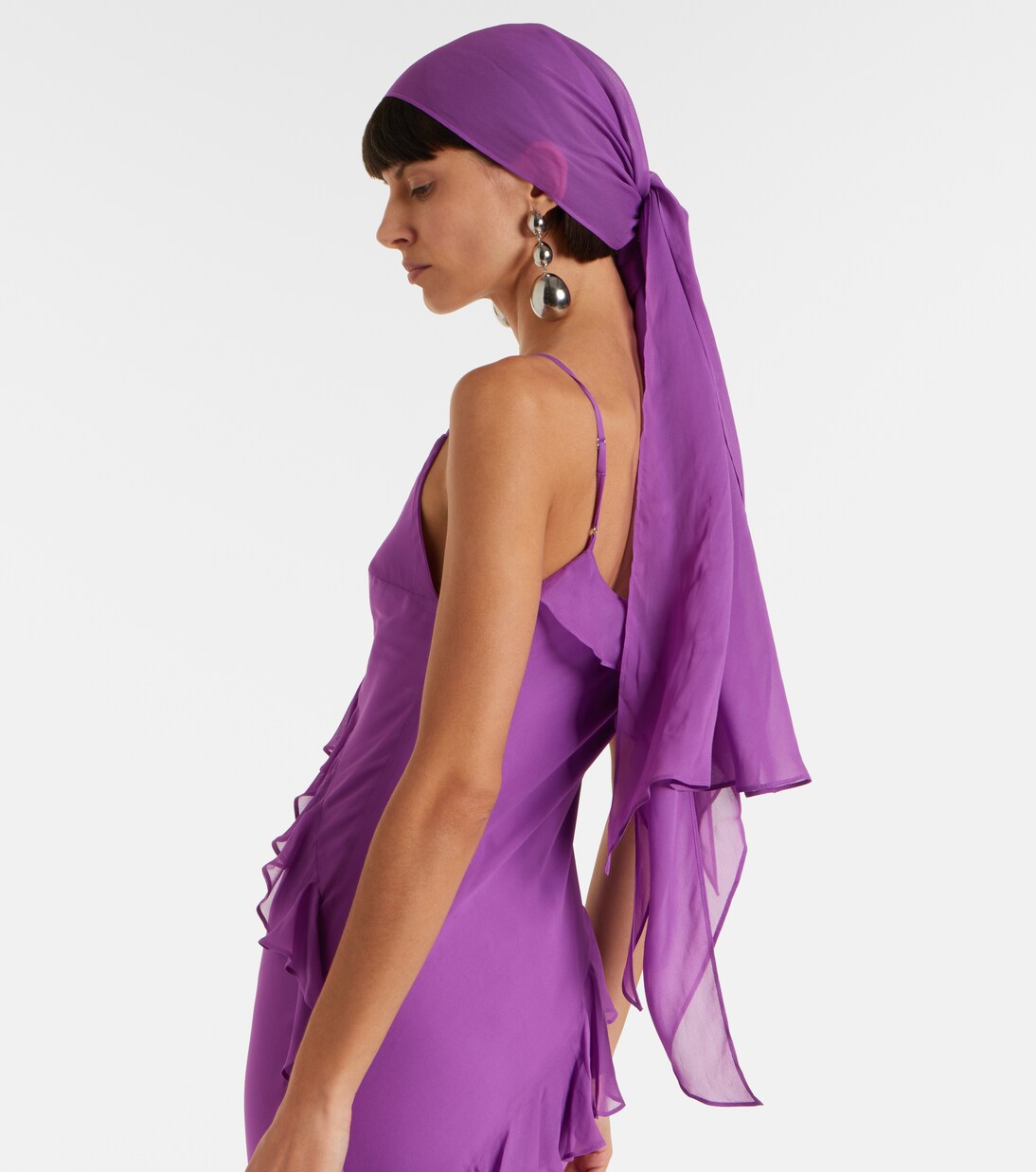 Mayara ruffled georgette gown | De La Vali