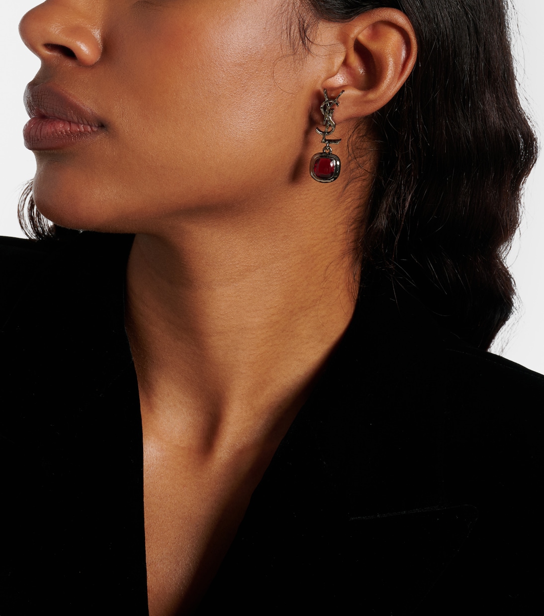 Ohrringe Cassandre mit Kristallen | Saint Laurent